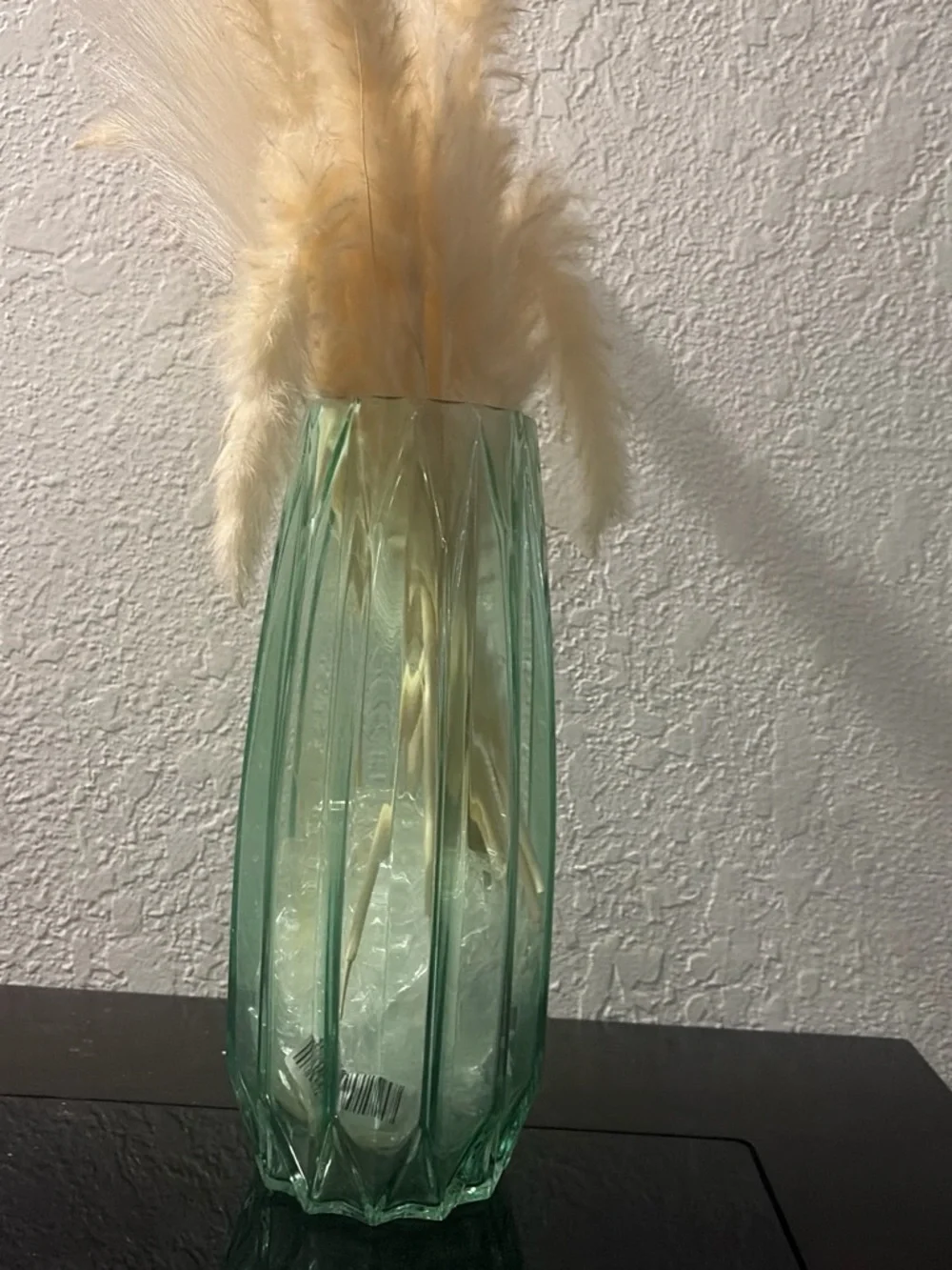 Elegant Sea Glass Green Decorative Vase by